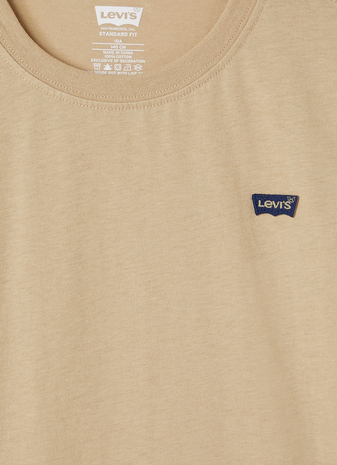 Levi's Longsleeve met logo - detail beige