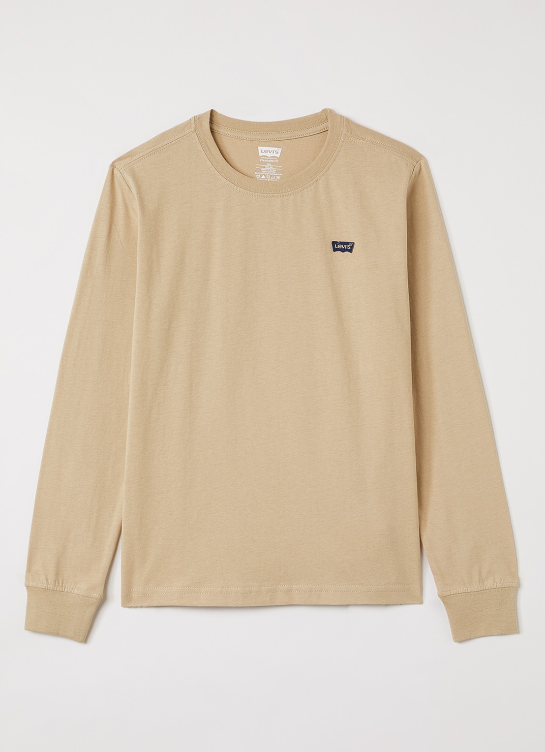 Levi's Longsleeve met logo - voorkant 2 beige
