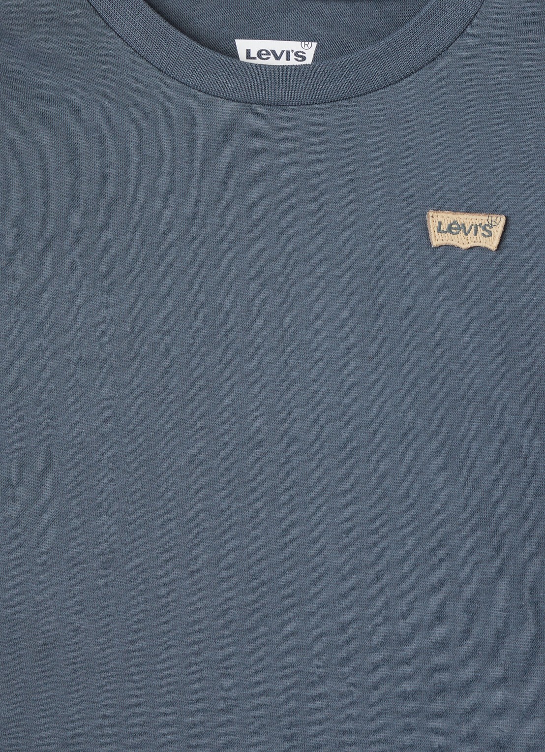 Levi's Longsleeve met logoborduring - detail staalblauw