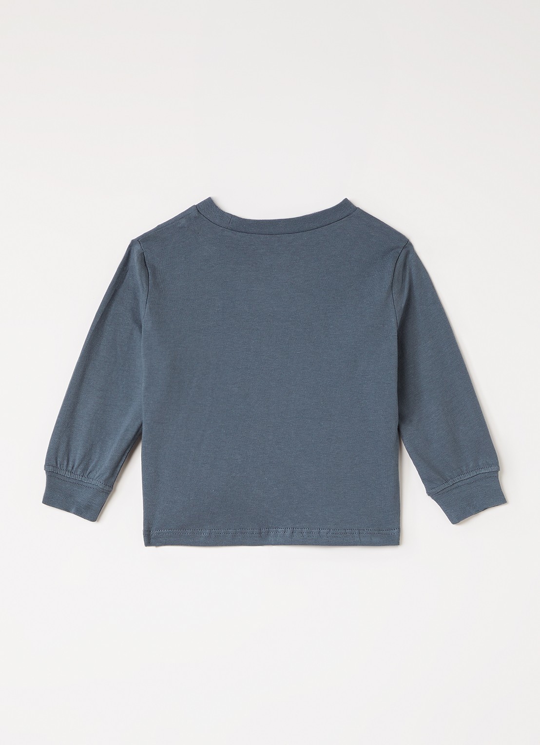 Levi's Longsleeve met logoborduring - voorkant 3 staalblauw
