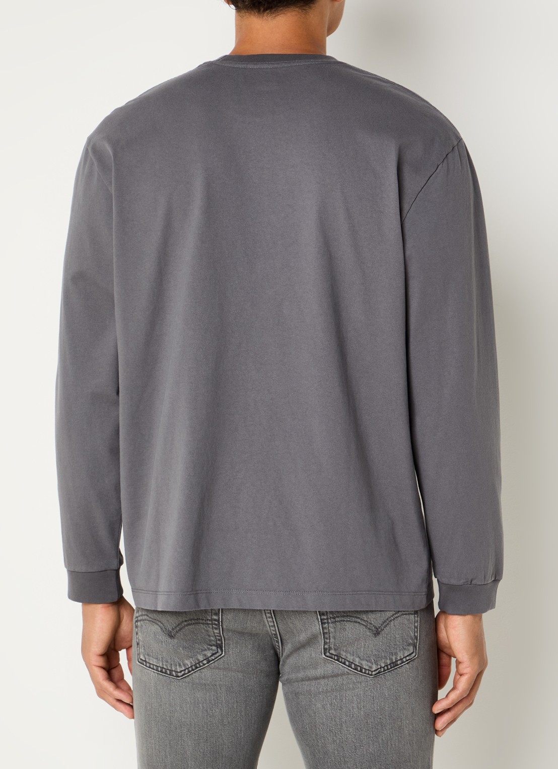 Levi's Longsleeve met ronde hals - achterkant grijs