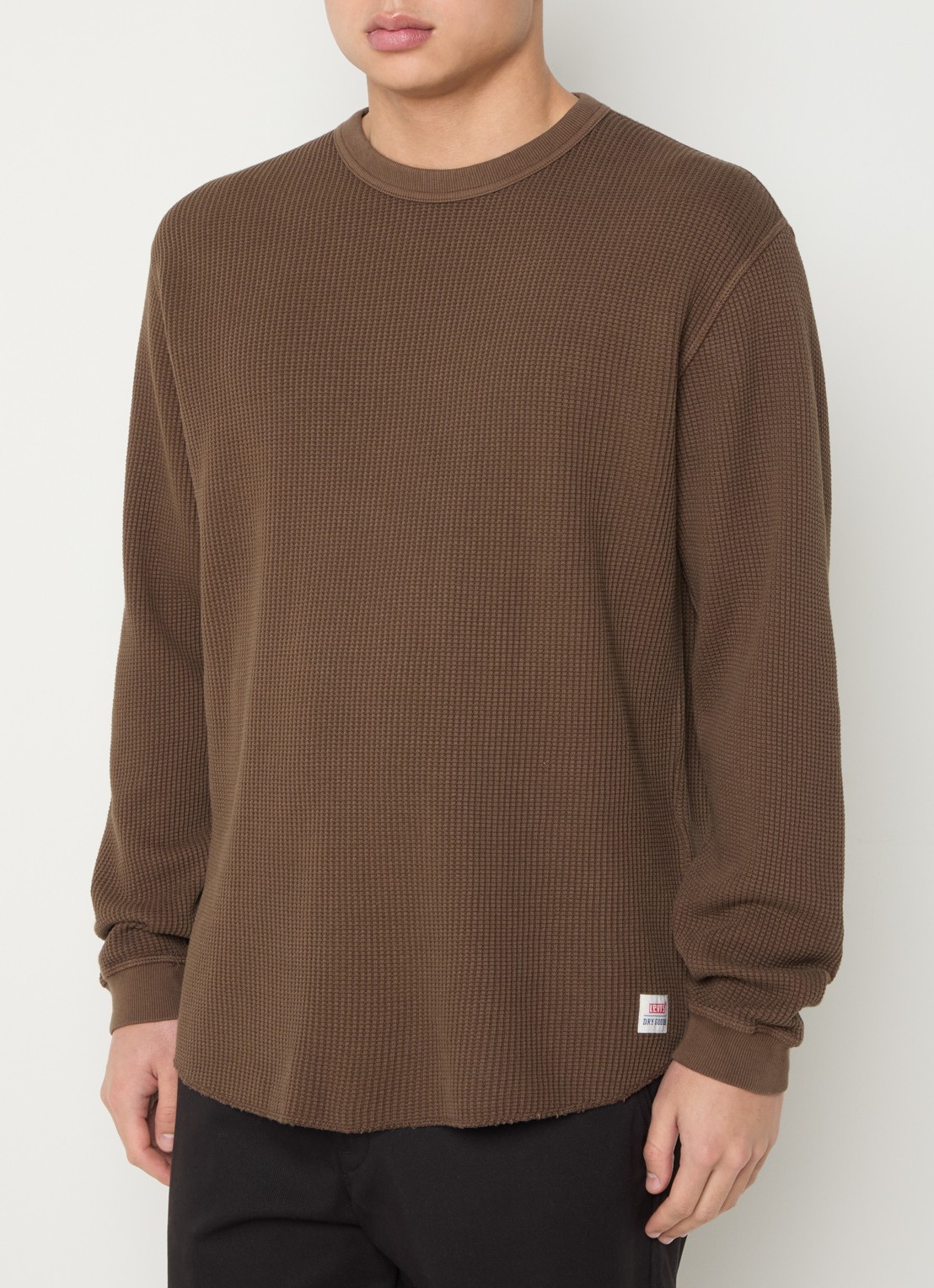 Levi's Longsleeve met structuur - detail bruin