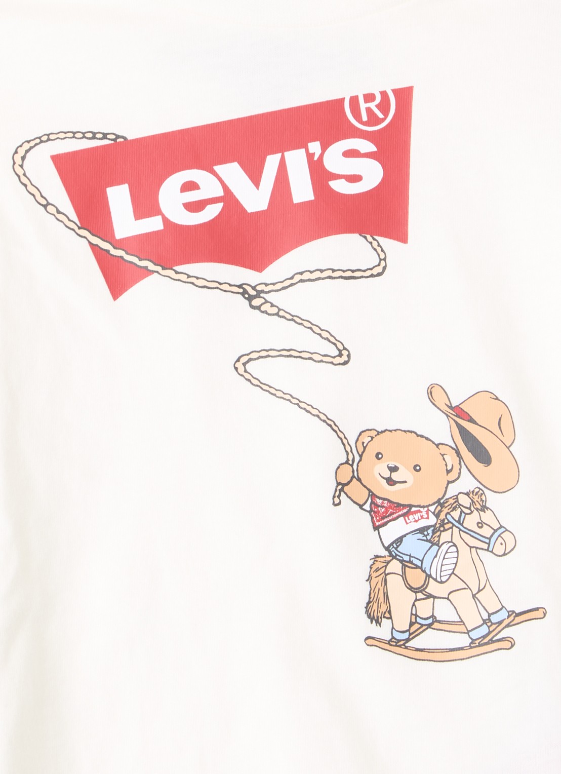 Levi's Longsleeve van  katoen - detail gebroken wit