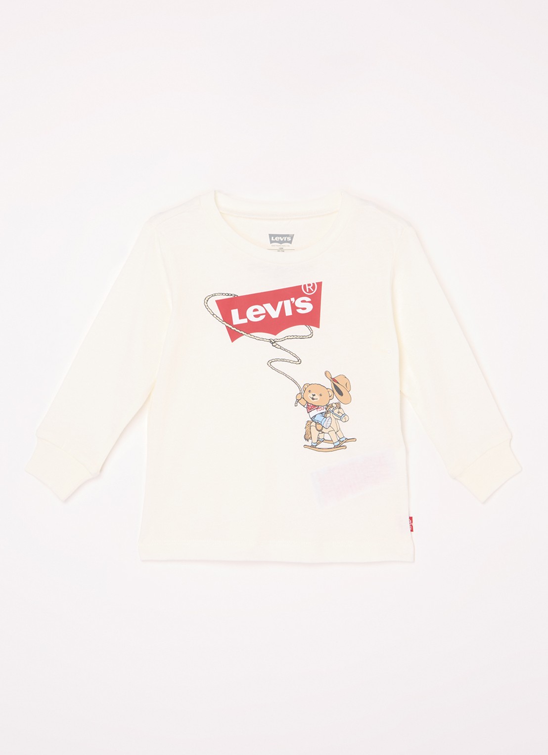 Levi's Longsleeve van  katoen - voorkant 2 gebroken wit