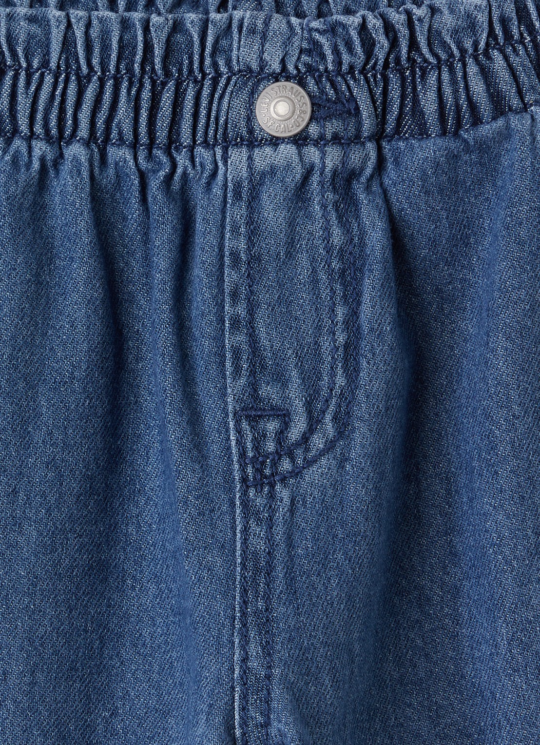 Levi's Loose fit jeans met borduring - detail donkerblauw