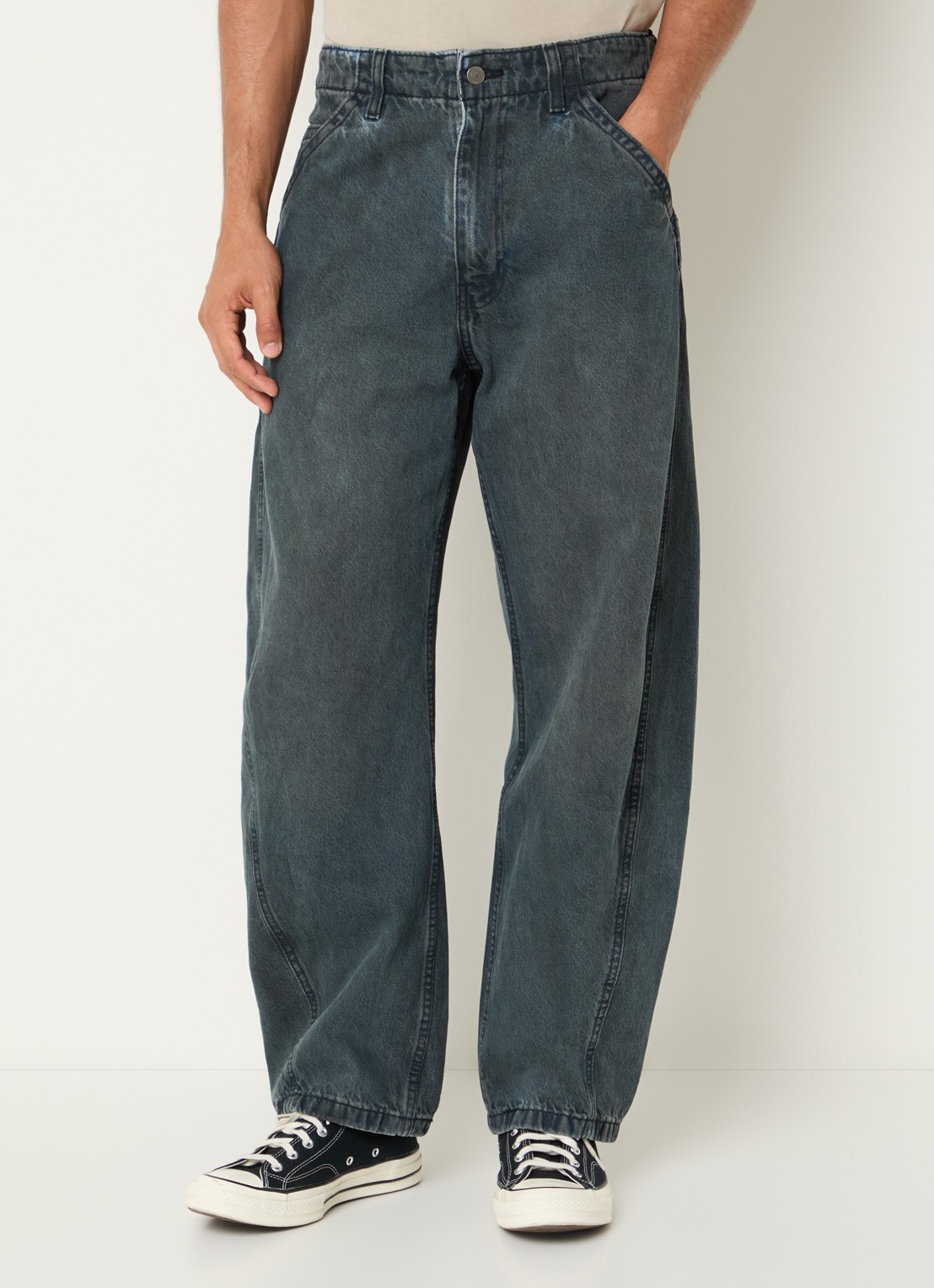Levi's Loose fit jeans met donkere wassing - detail 4 indigo