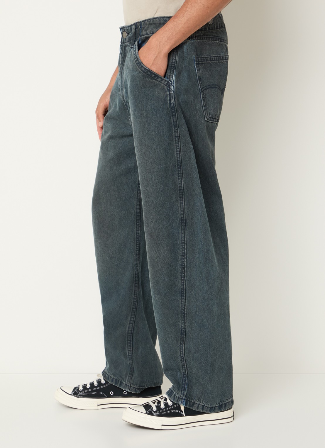 Levi's Loose fit jeans met donkere wassing - detail 5 indigo