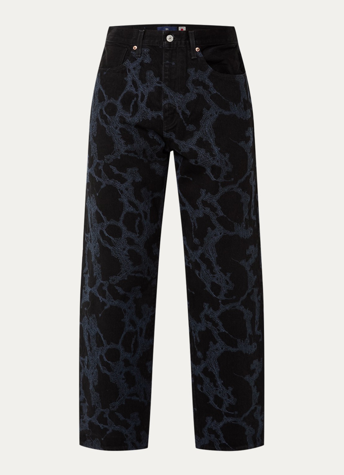 Levi's Loose fit jeans met gekleurde wassing en borduring - voorkant 3 zwart