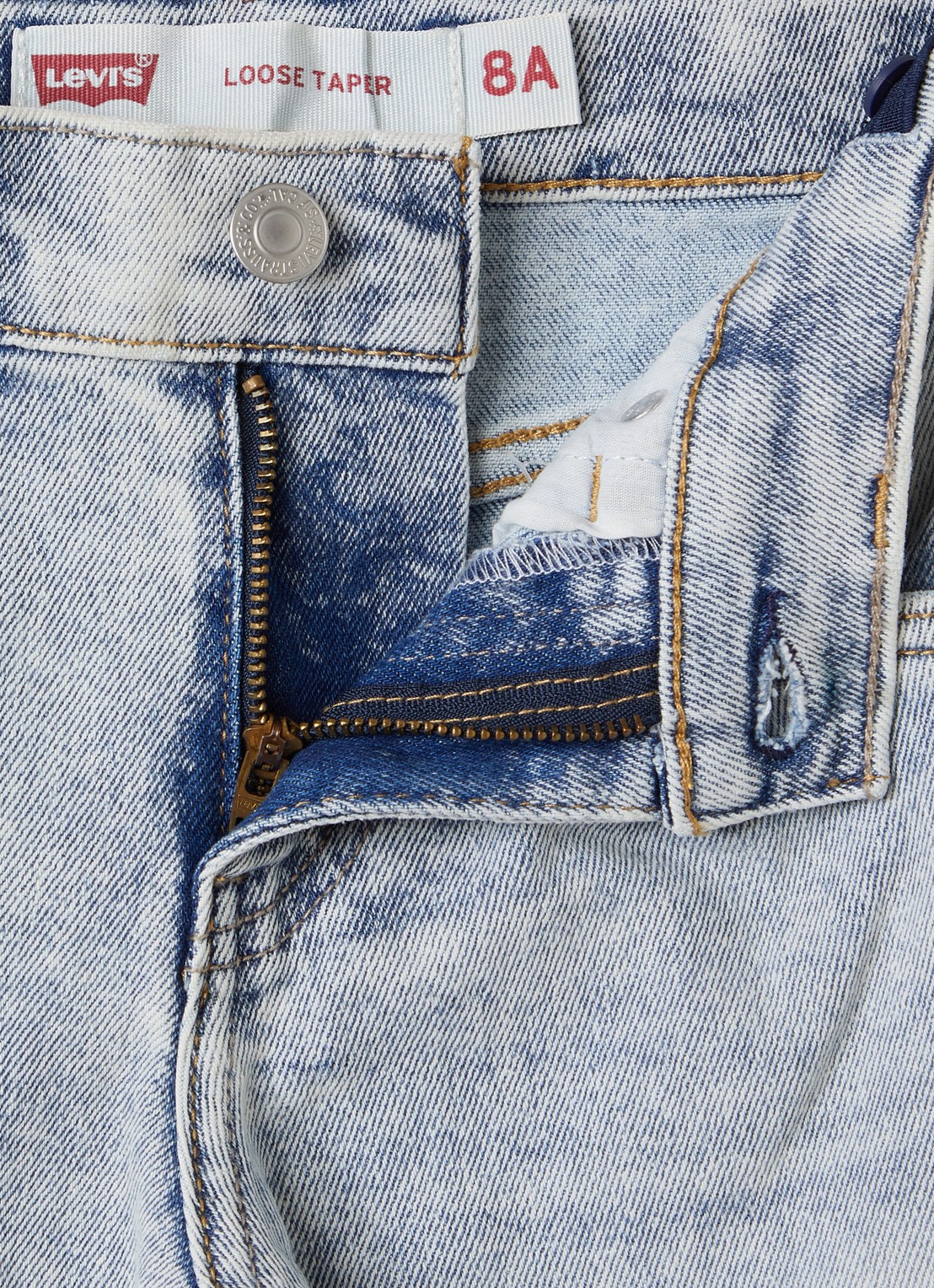 Levi's Loose fit jeans met lichte wassing - detail indigo