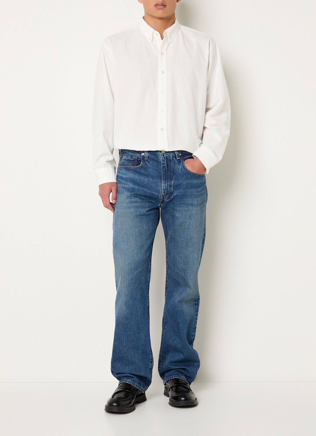 Levi's Loose fit jeans met medium wassing en steekzakken - voorkant 5 indigo