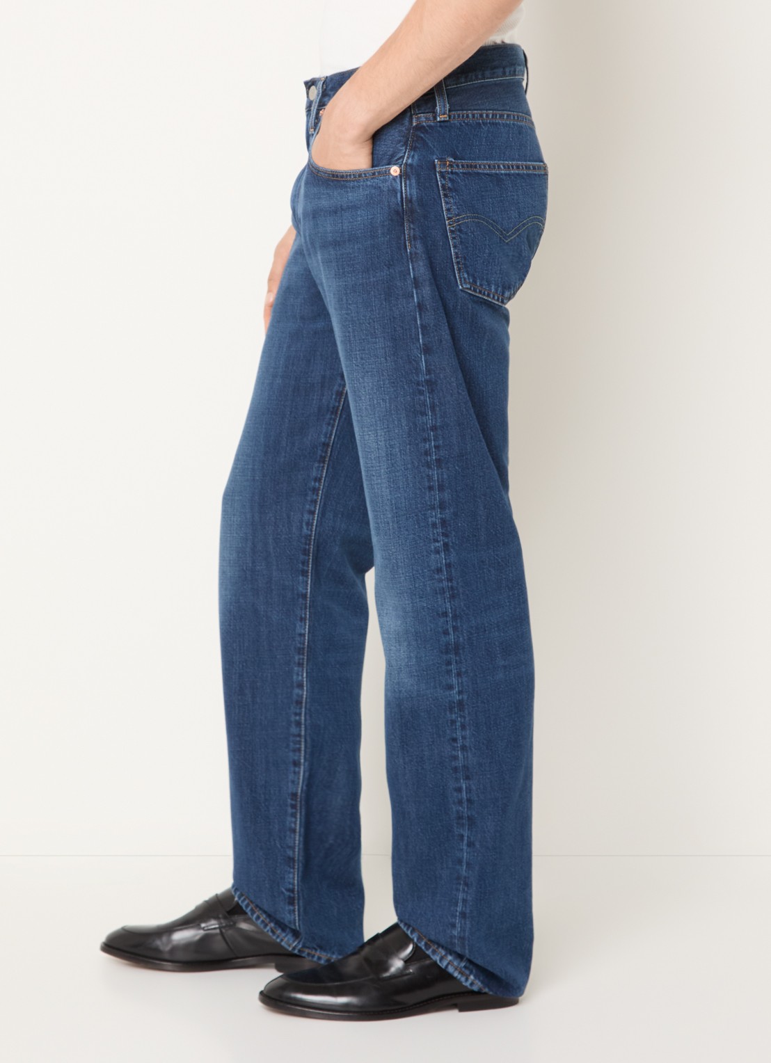 Levi's Loose fit jeans met medium wassing - detail 2 indigo
