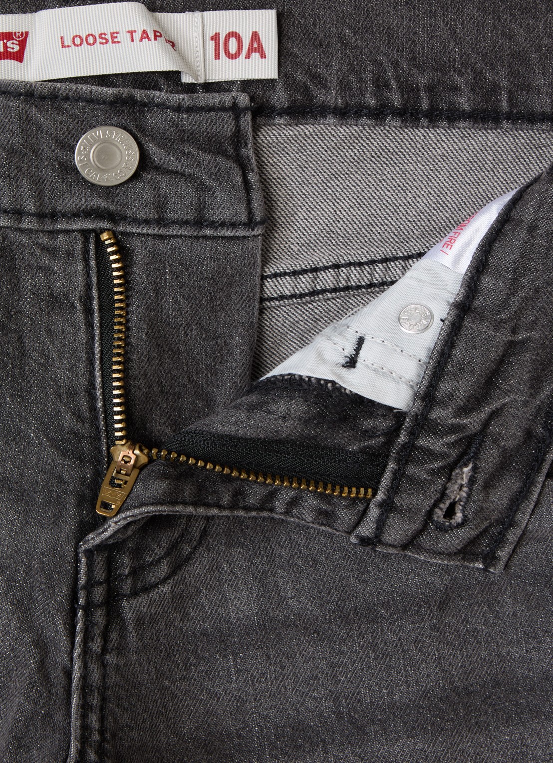 Levi's Loose fit jeans met stretch - detail 3 antraciet