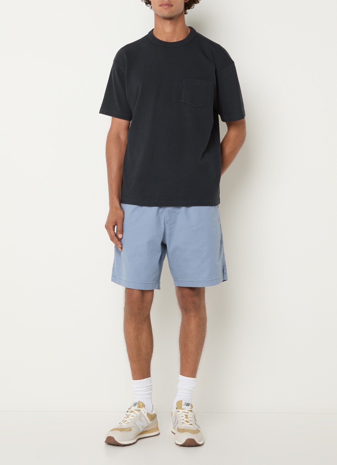 Levi's Loose fit korte broek met steekzakken - voorkant 2 blauwgrijs