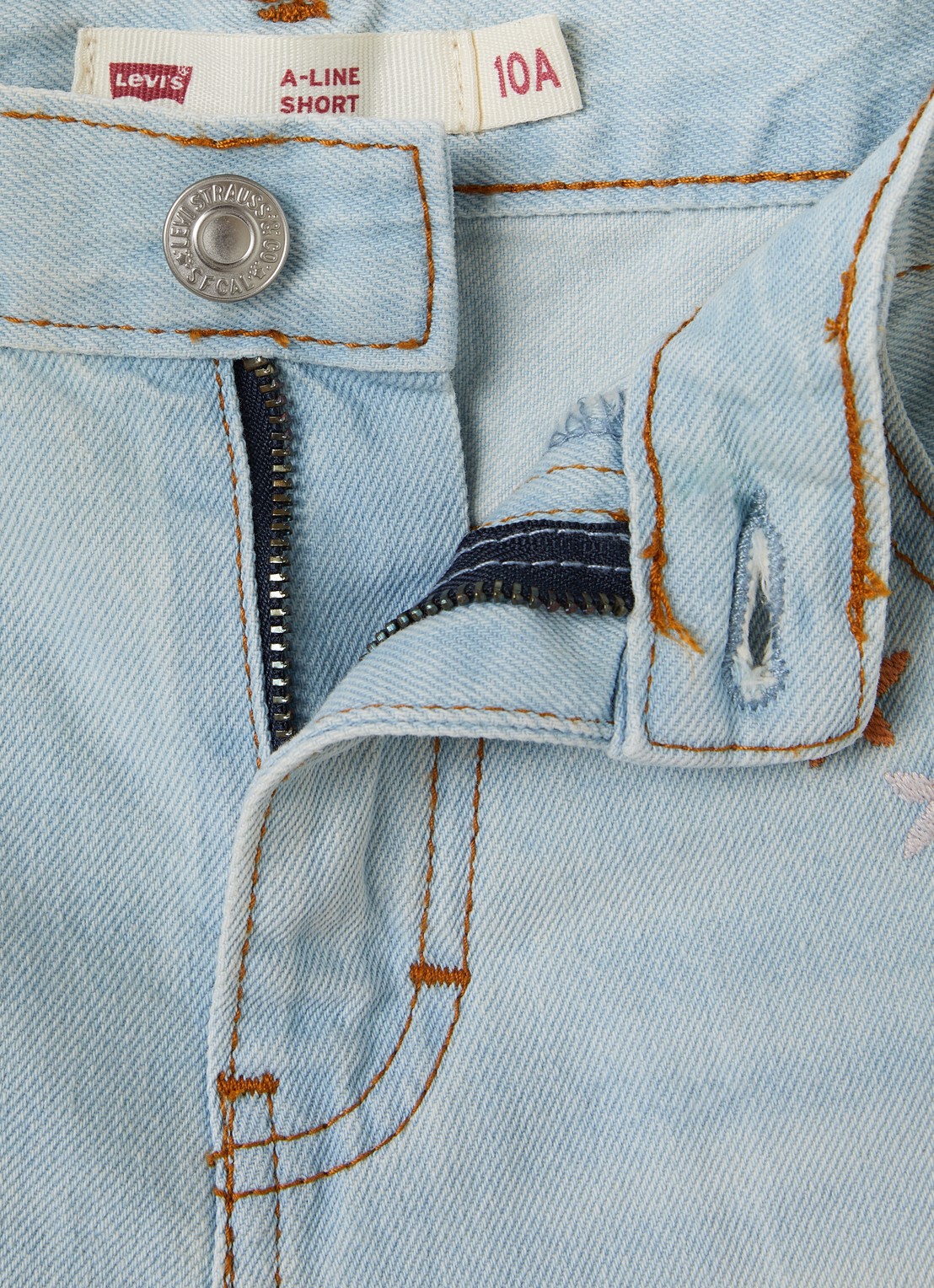 Levi's Loose fit korte broek van denim - detail indigo