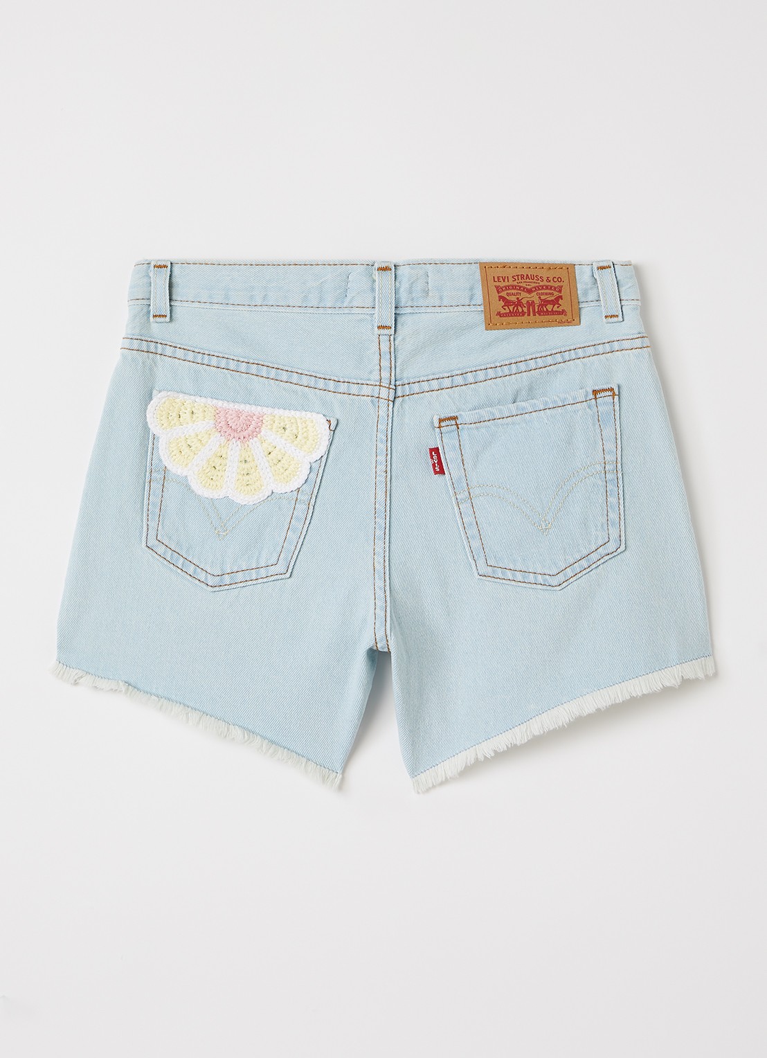 Levi's Loose fit korte broek van denim - voorkant 3 indigo