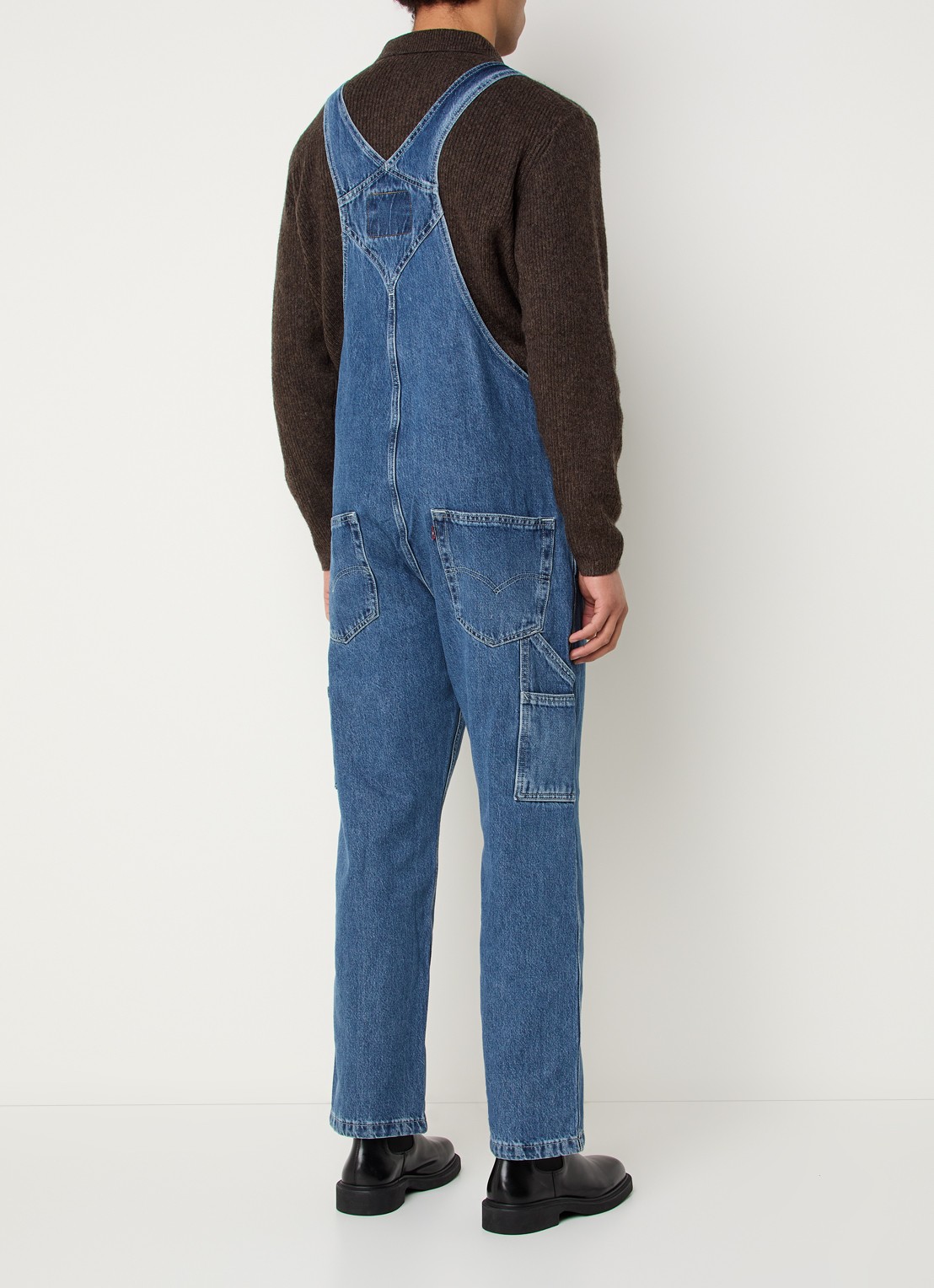 Levi's Loose fit tuinbroek van denim - achterkant 3 indigo