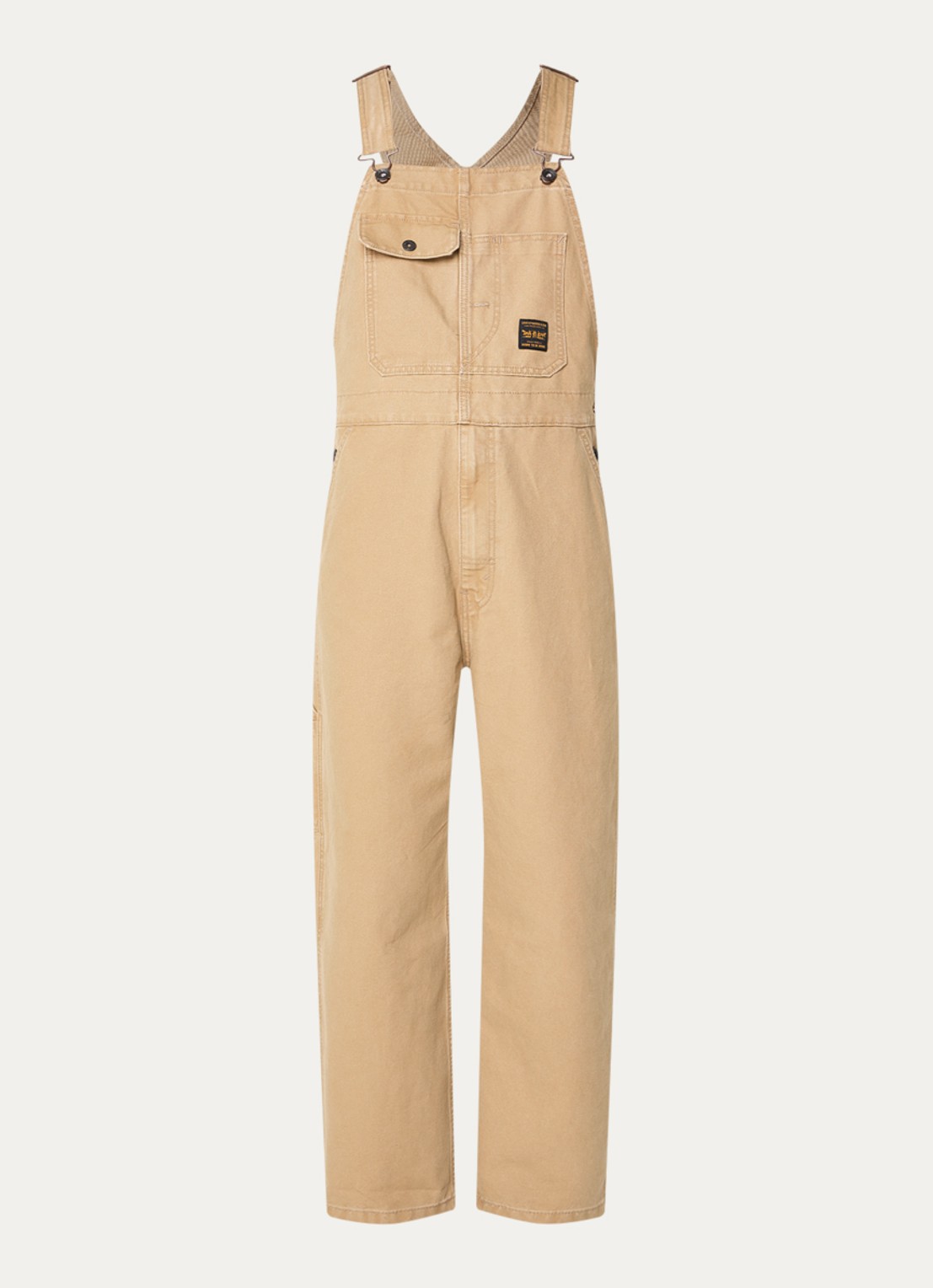 Levi's Loose fit tuinbroek van denim - voorkant camel