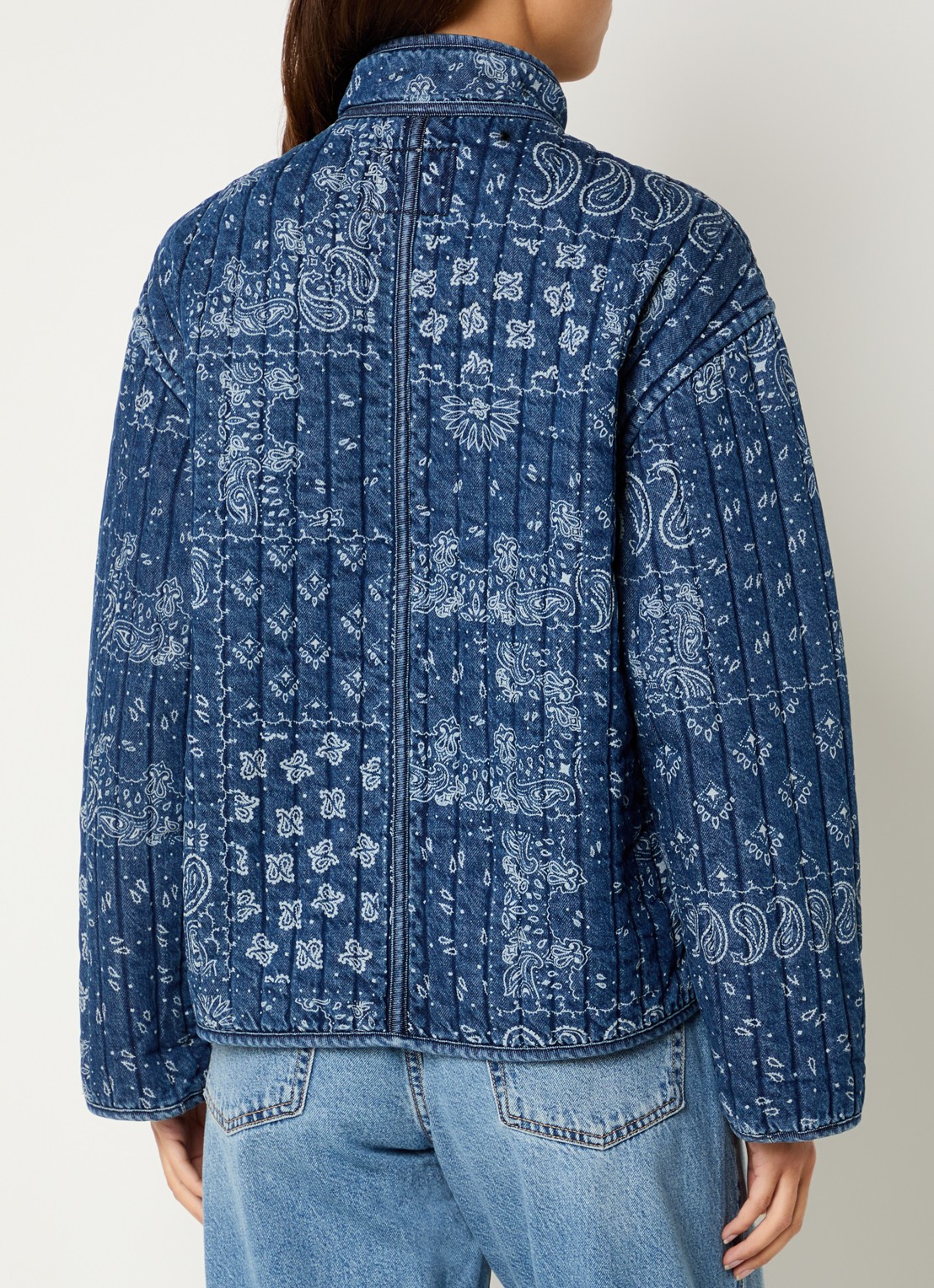 Levi's Lottie spijkerjas met paisley dessin - achterkant indigo