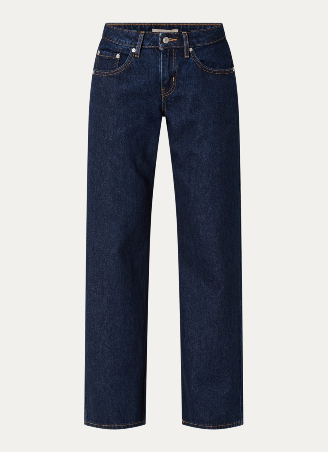 Levi's Low waist loose fit jeans met donkere wassing - voorkant indigo