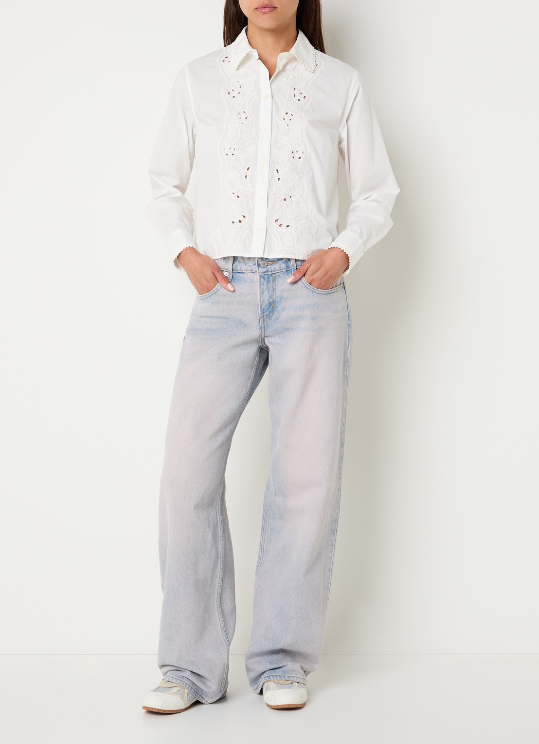 Levi's Low waist loose fit jeans met gekleurde wassing - voorkant 4 oudroze