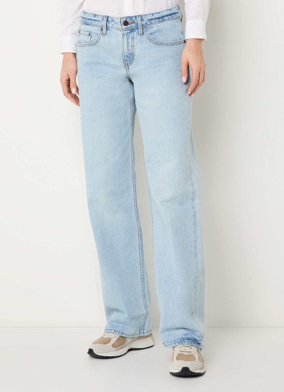 Levi's Low waist loose fit jeans met lichte wassing - detail 4 indigo