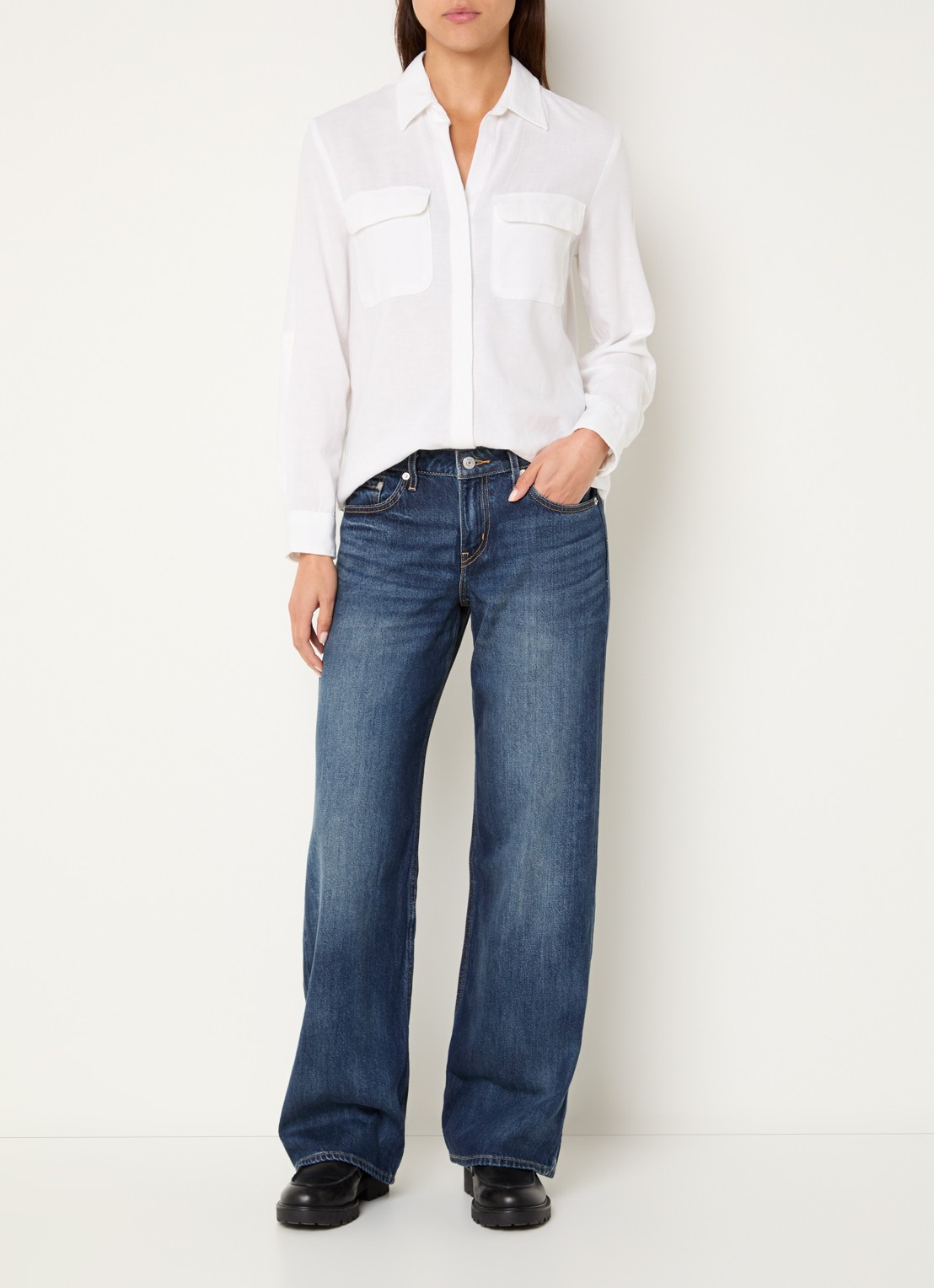 Levi's Low waist loose fit jeans met medium wassing - voorkant 5 indigo