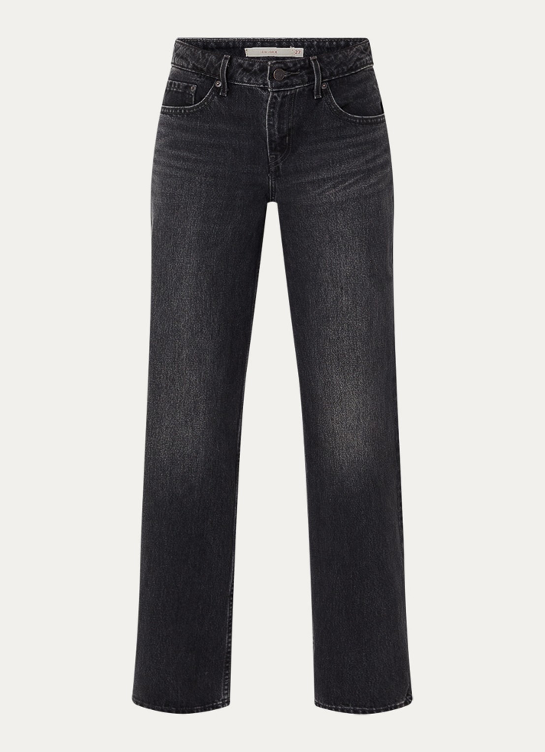 Levi's Low waist straight fit jeans met gekleurde wassing - voorkant 2 zwart