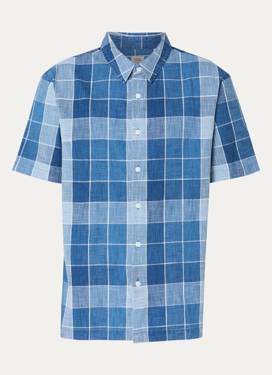 Levi's Luru regular fit overhemd met ruitdessin - voorkant 2 blauw