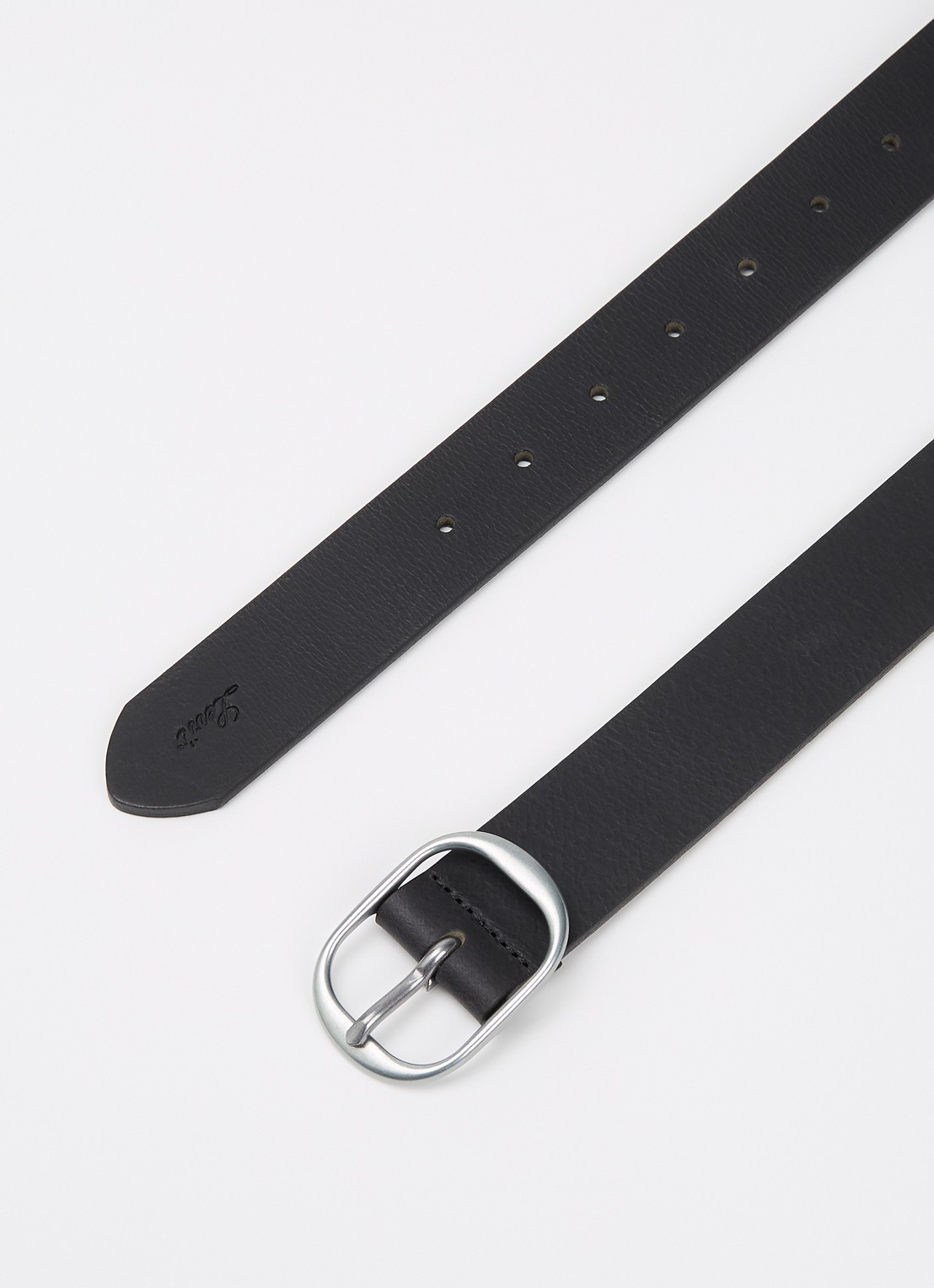 Levi's Madison riem van leer - detail zwart