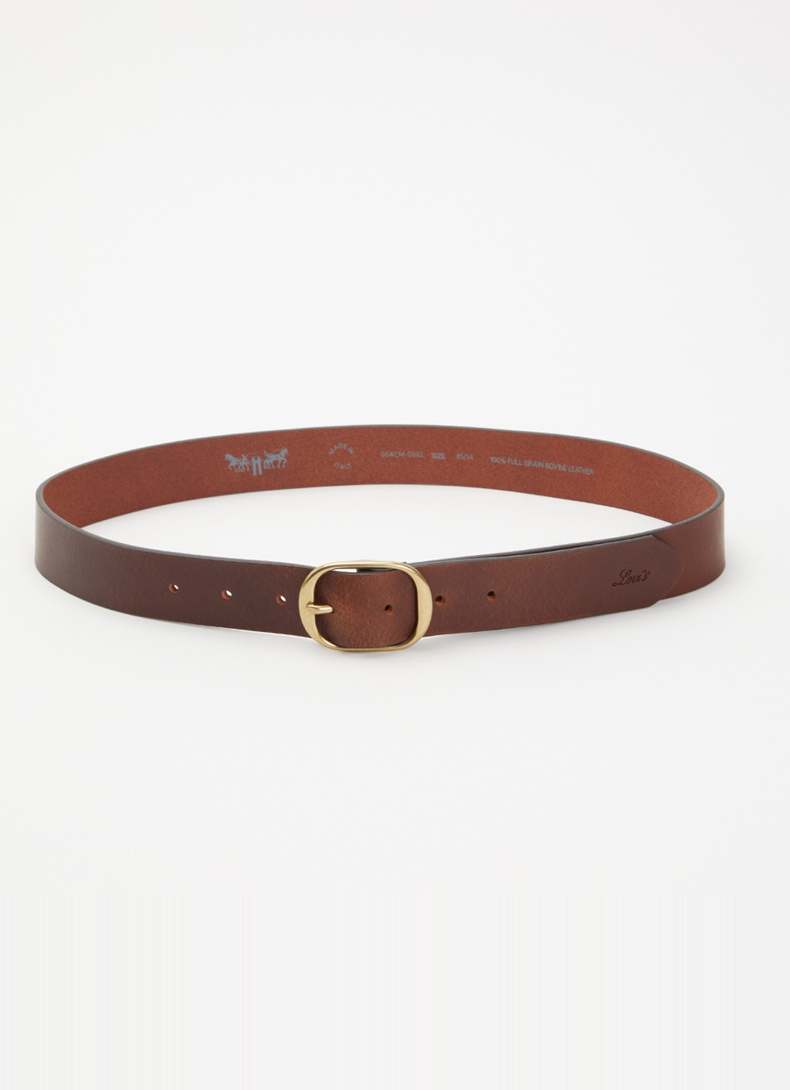 Levi's Madison riem van leer - voorkant 2 bruin