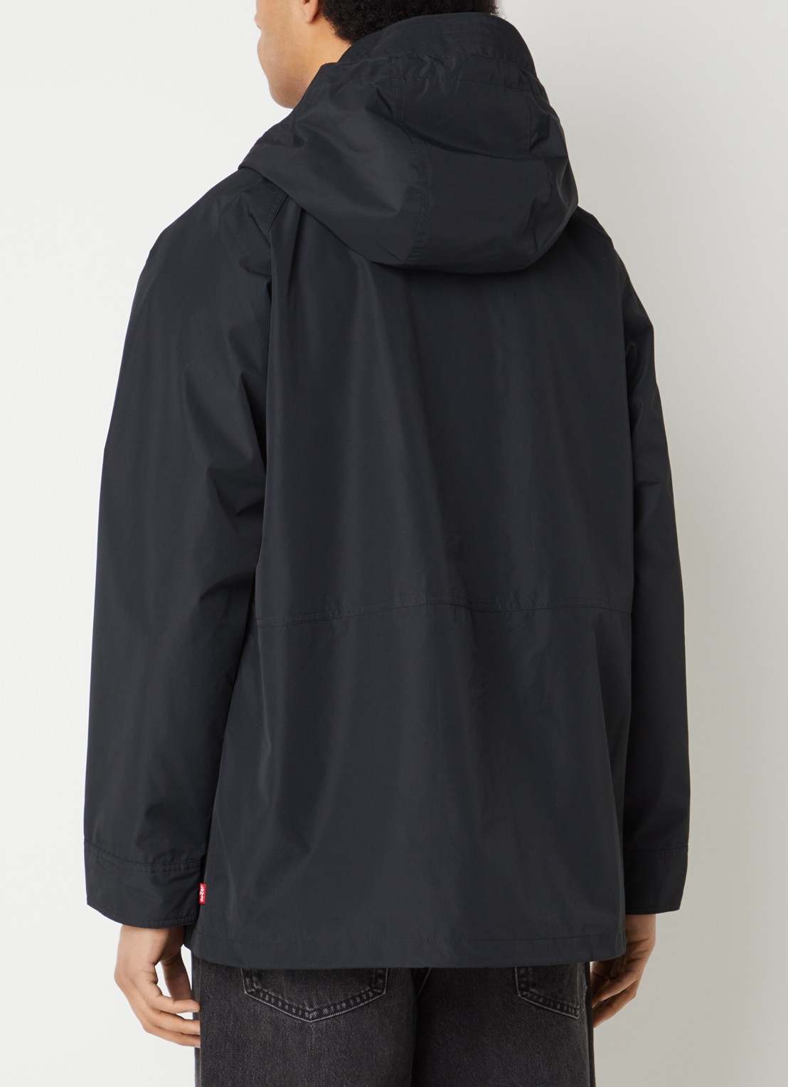 Levi's Marina parka met klepzakken en waterafstotende coating - achterkant zwart
