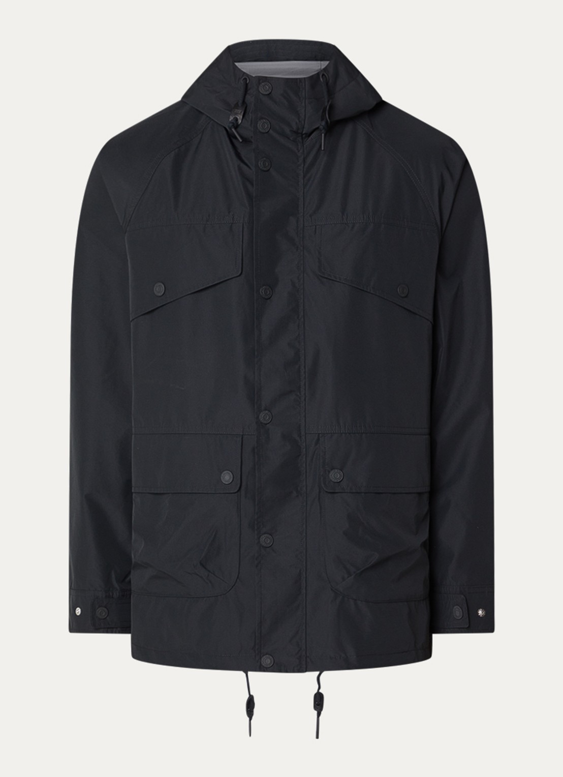 Levi's Marina parka met klepzakken en waterafstotende coating - voorkant 2 zwart