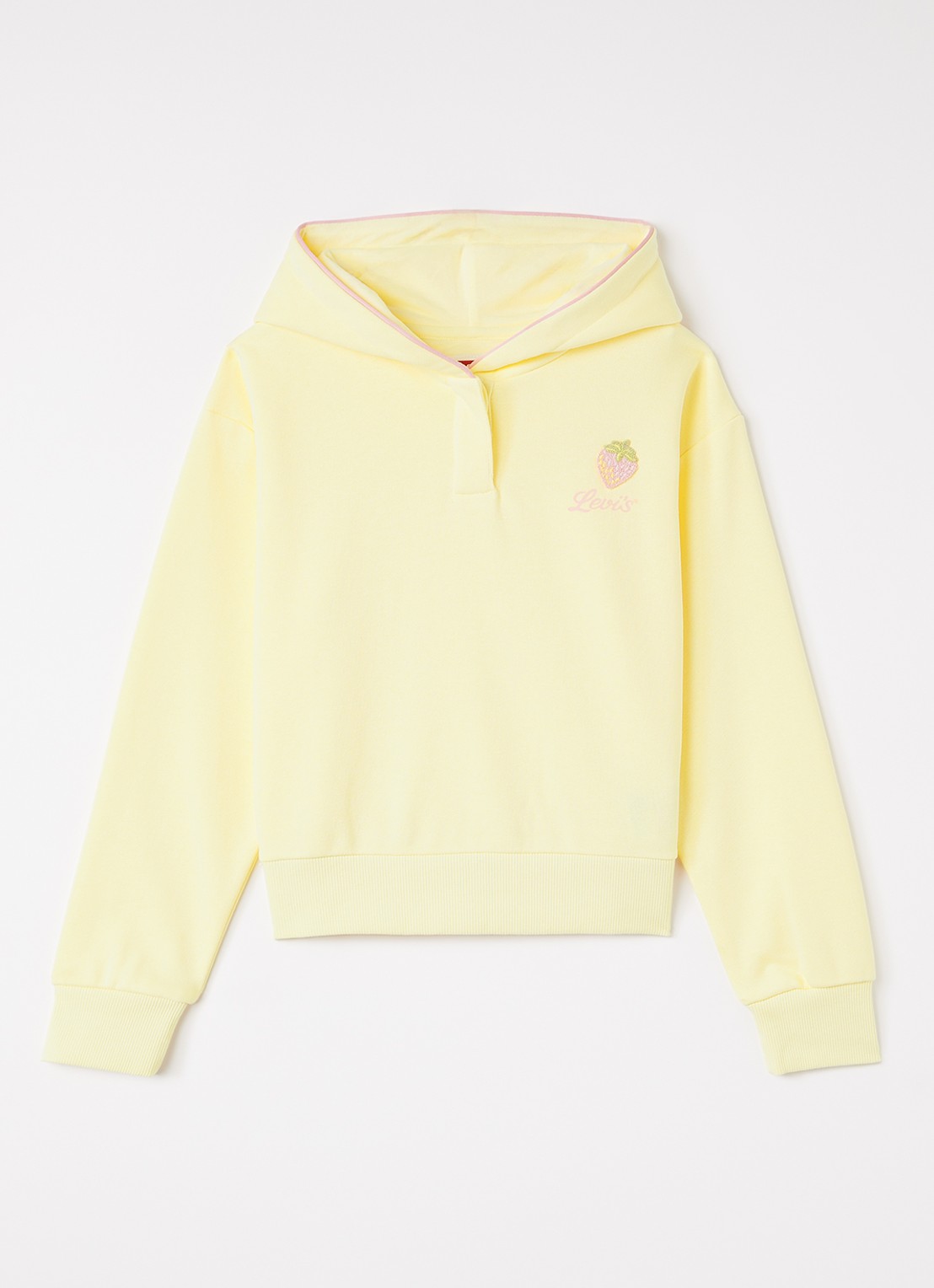 Levi's Meet and Greet hoodie met borduring - voorkant geel