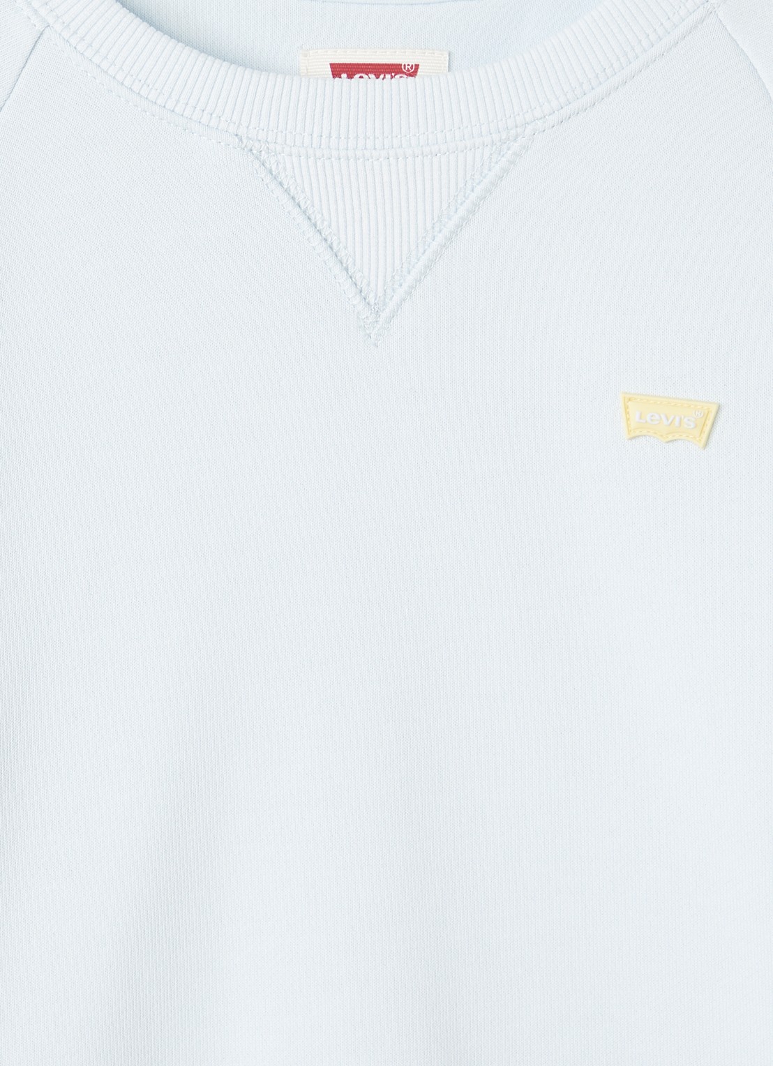 Levi's Meet and Greet sweater met logo - detail lichtblauw