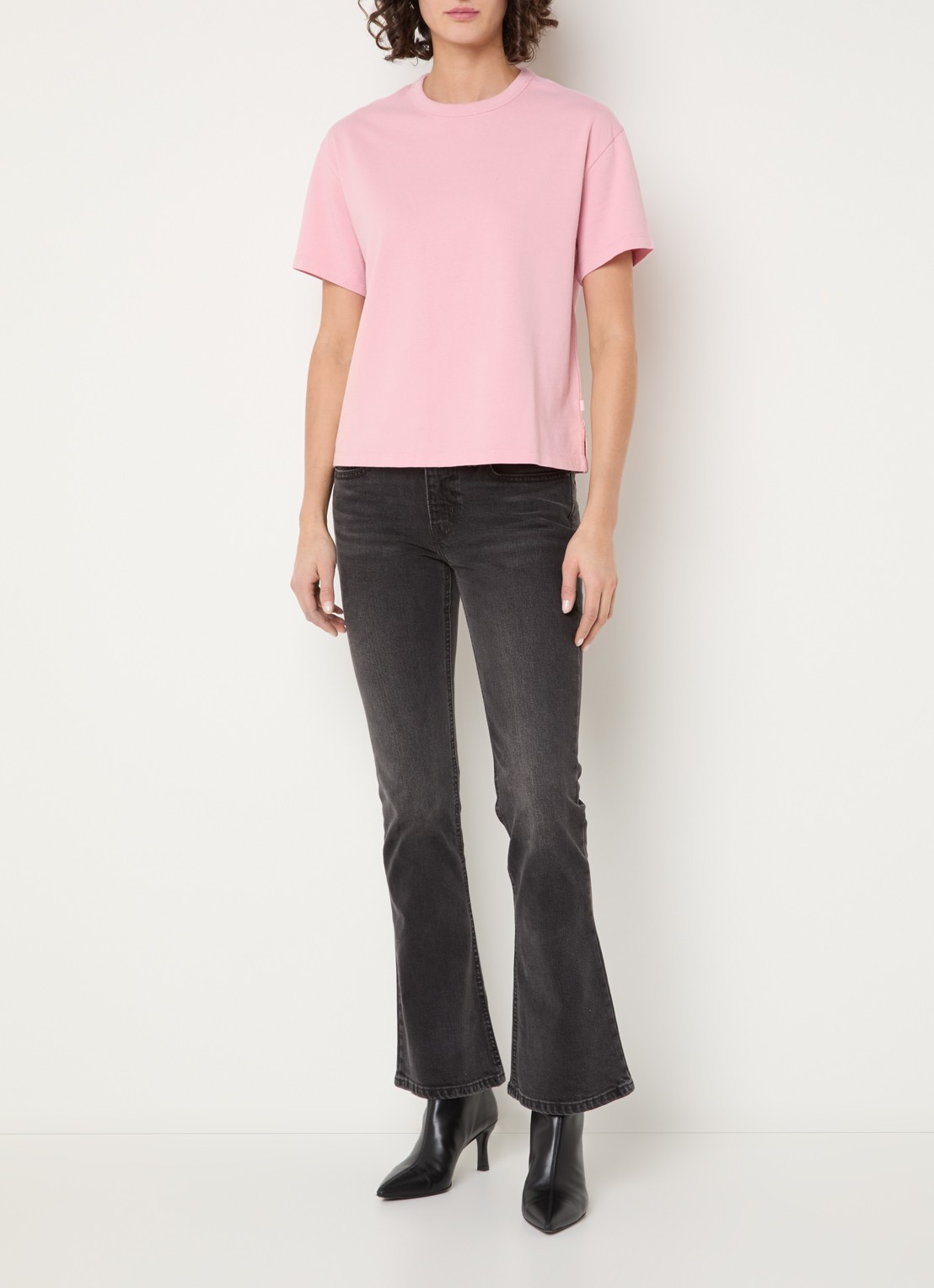 Levi's Mid waist bootcut jeans met gekleurde wassing - voorkant 3 zwart
