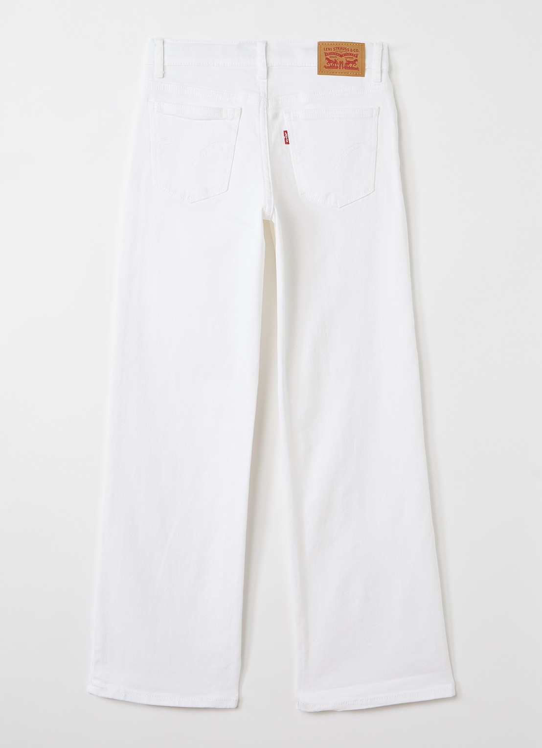 Levi's Mid waist wide leg jeans met gekleurde wassing - voorkant 2 wit