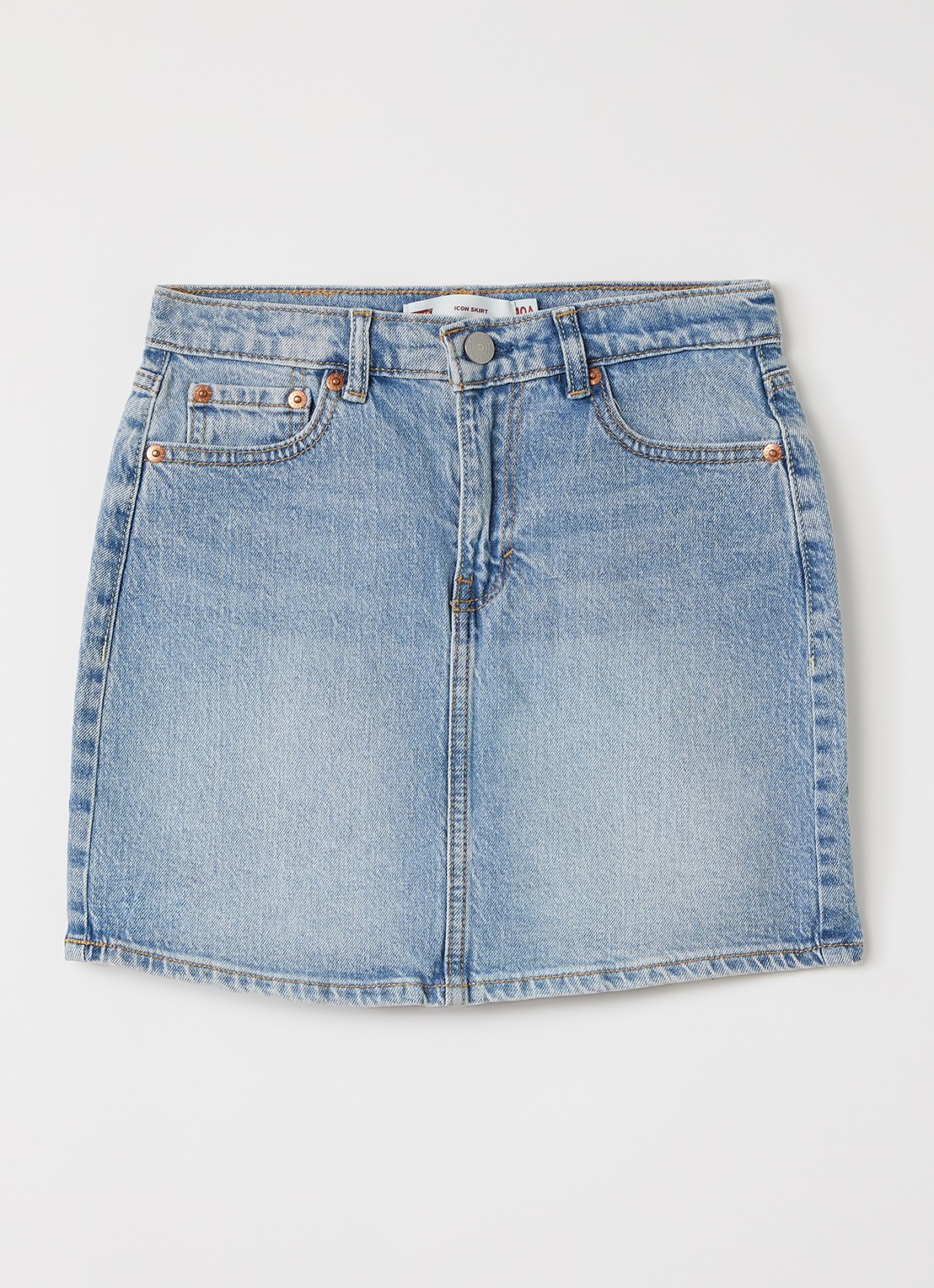 Levi's Mini spijkerrok met steekzakken - voorkant 2 indigo