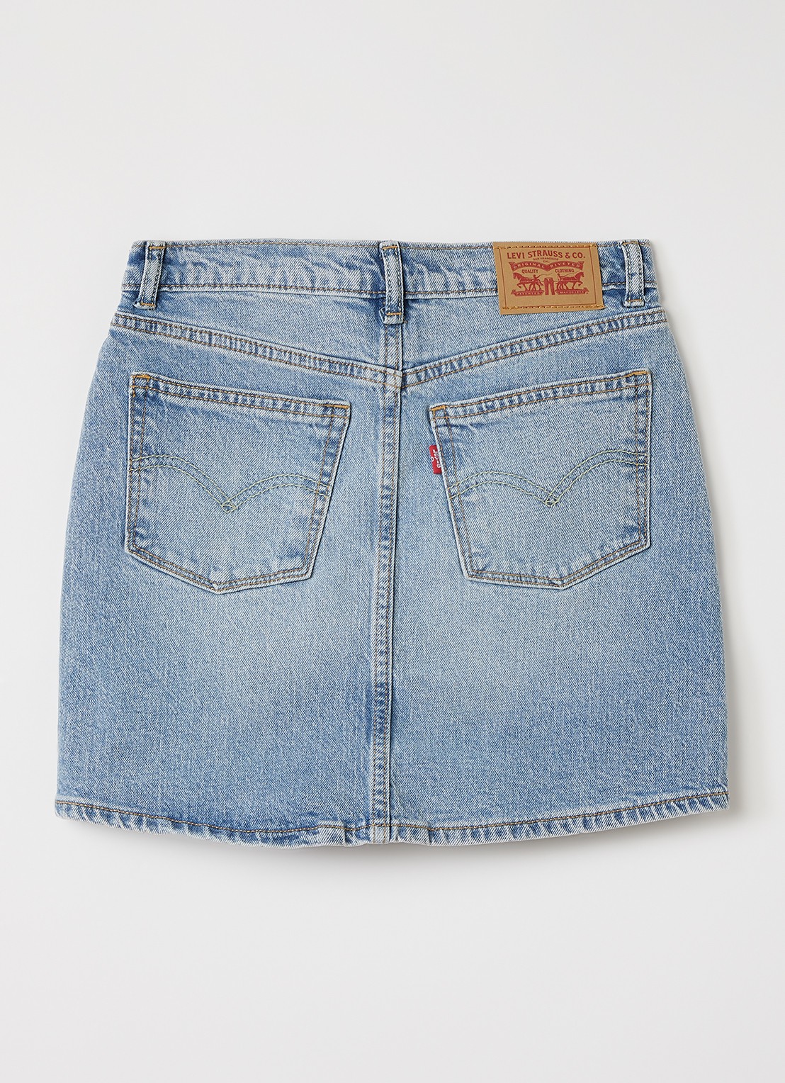 Levi's Mini spijkerrok met steekzakken - voorkant 3 indigo