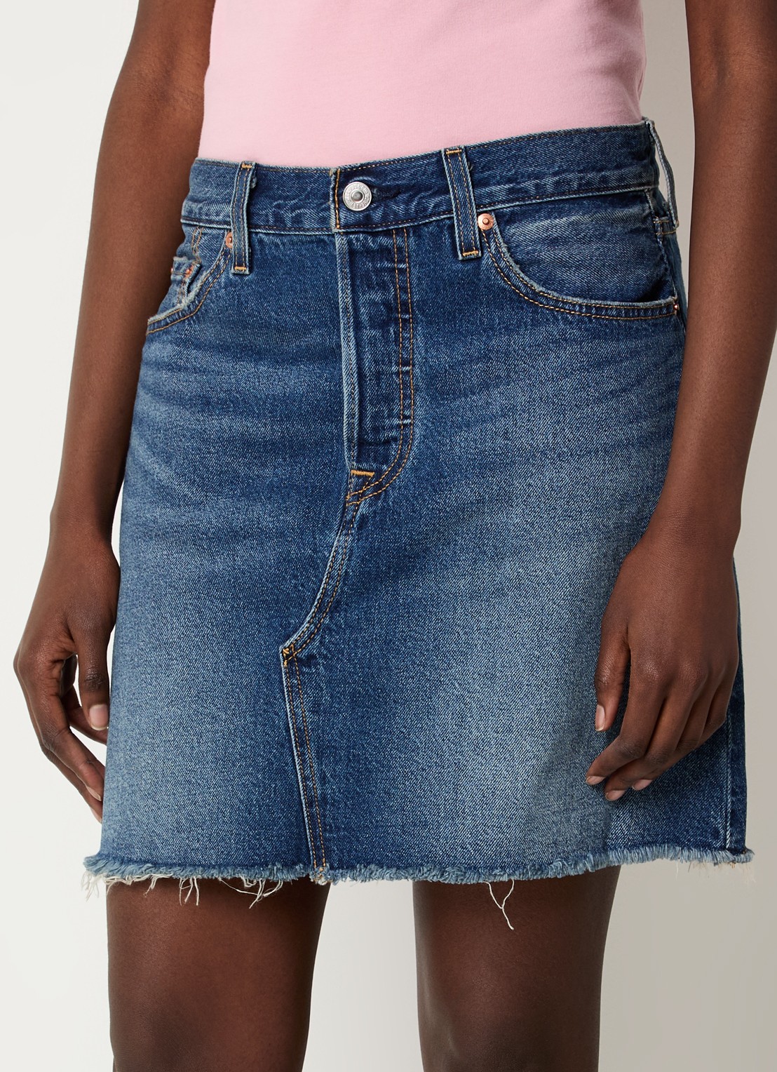 Levi's Mini spijkerrok met steekzakken - detail 4 indigo