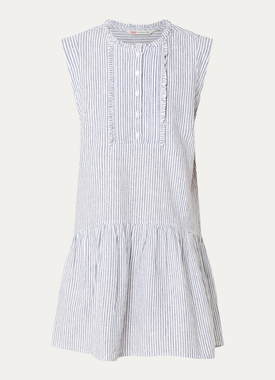 Levi's Mini tuniekjurk met streepprint  - voorkant donkerblauw
