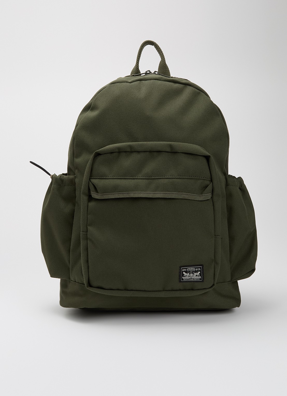 Levi's Mission Bay rugzak met laptopvak - voorkant legergroen