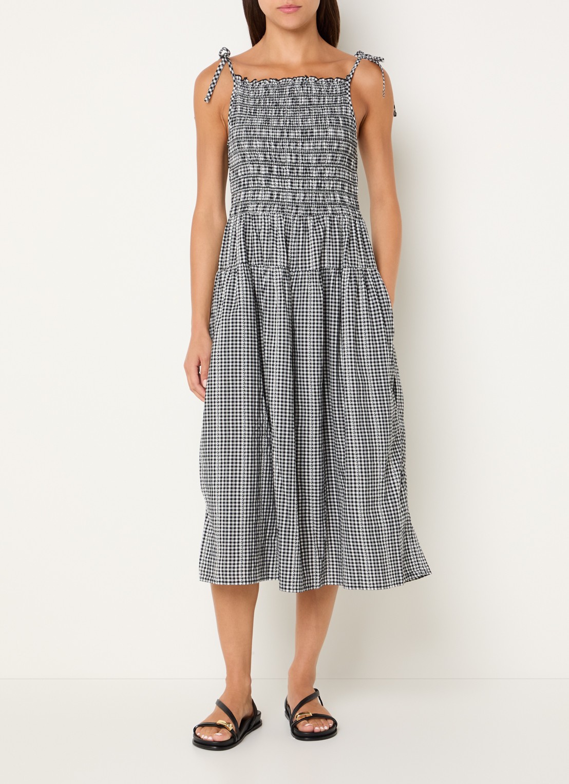 Levi's Monaco midi jurk met stippenprint - detail 3 zwart