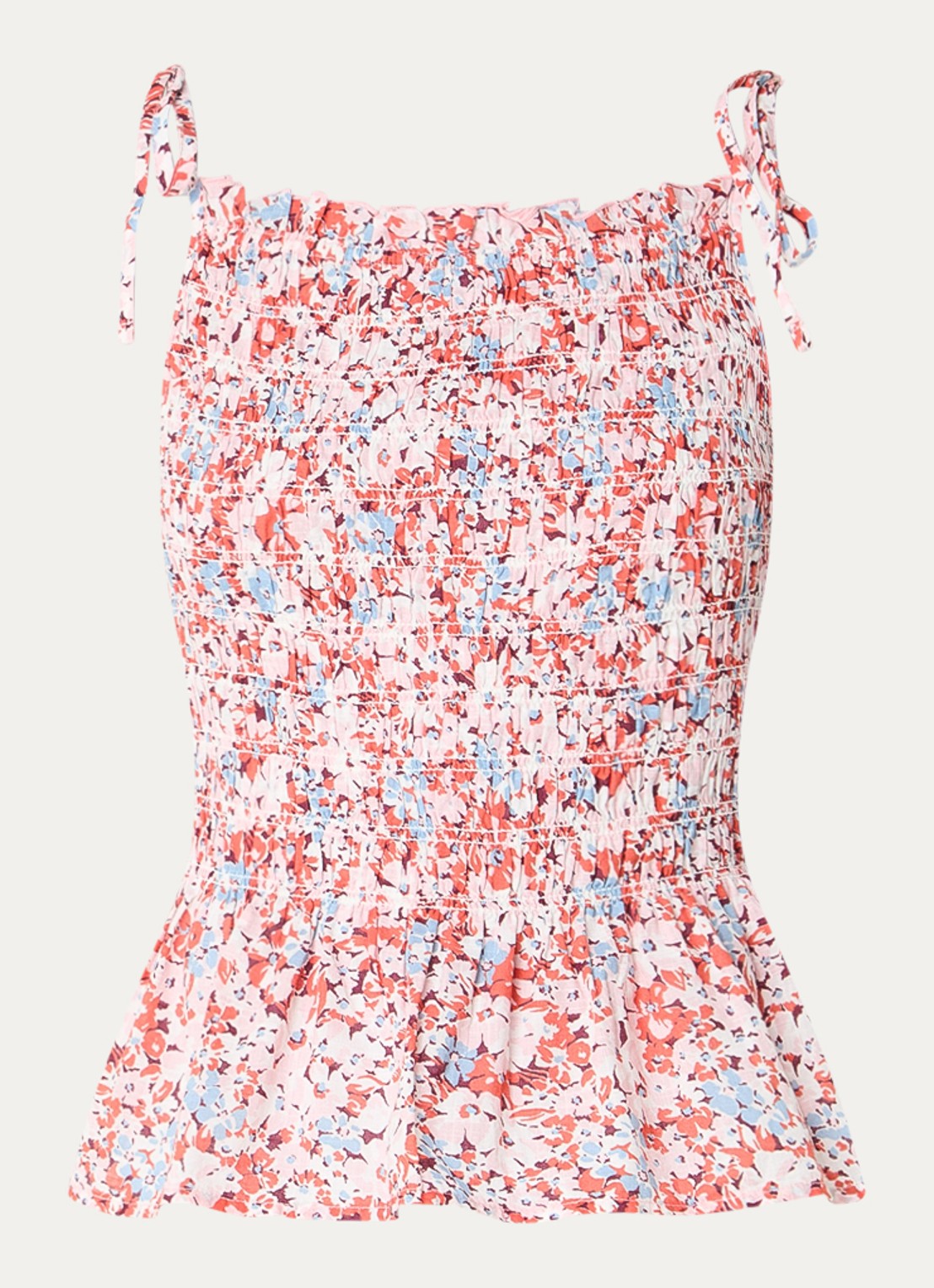Levi's Monaco top met bloemenprint - voorkant 2 lichtroze