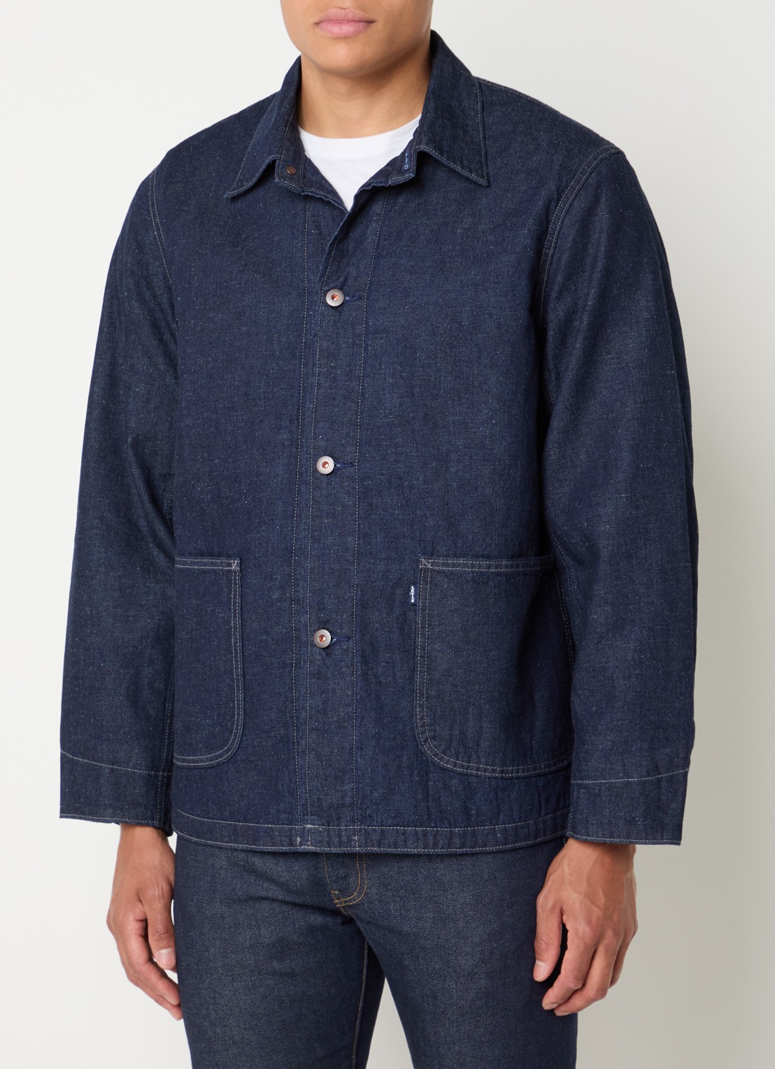 Levi's Naval Sack gewatteerde spijkerjas met opgestikte zakken - detail 3 indigo
