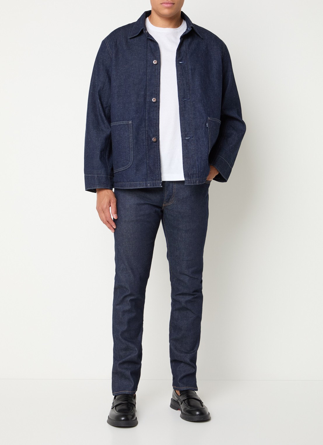 Levi's Naval Sack gewatteerde spijkerjas met opgestikte zakken - voorkant 2 indigo