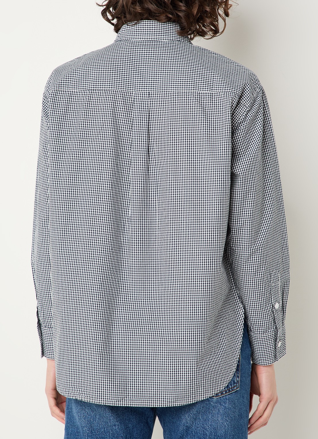 Levi's Novelty blouse met ruitdessin - achterkant 4 donkerblauw
