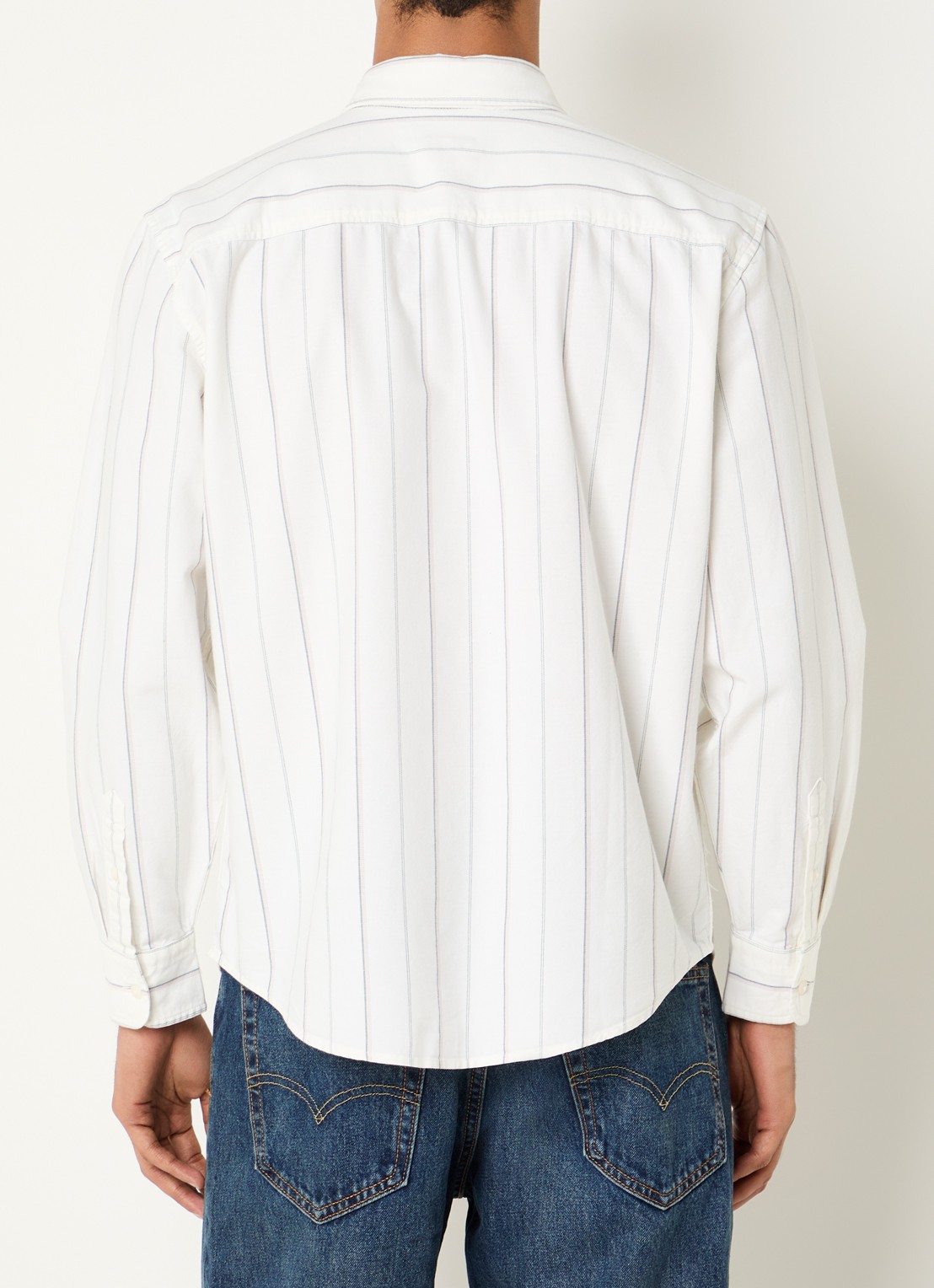 Levi's Oisin overhemd met streepprint - achterkant gebroken wit