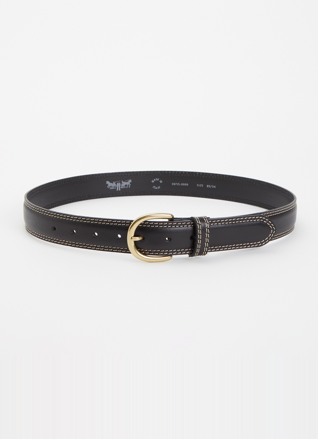 Levi's Olivia riem van leer - voorkant 2 zwart