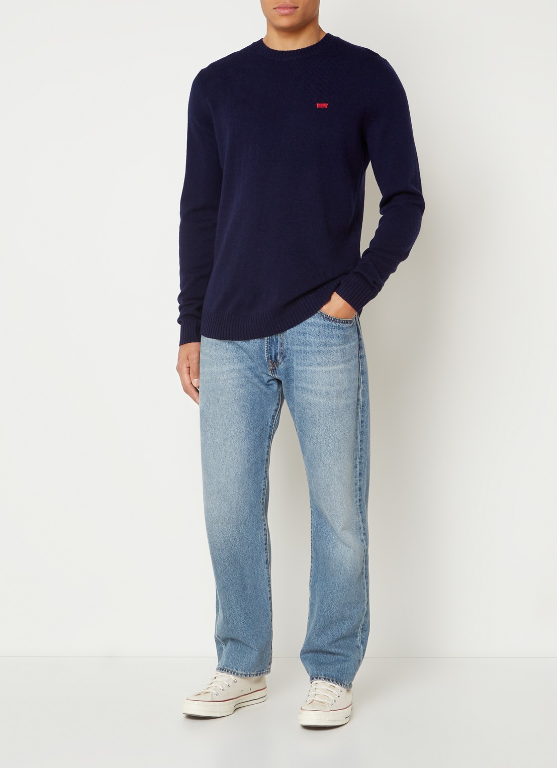 Levi's ORIGINAL HM SWEATER NAVAL ACAD - voorkant 4 blauw