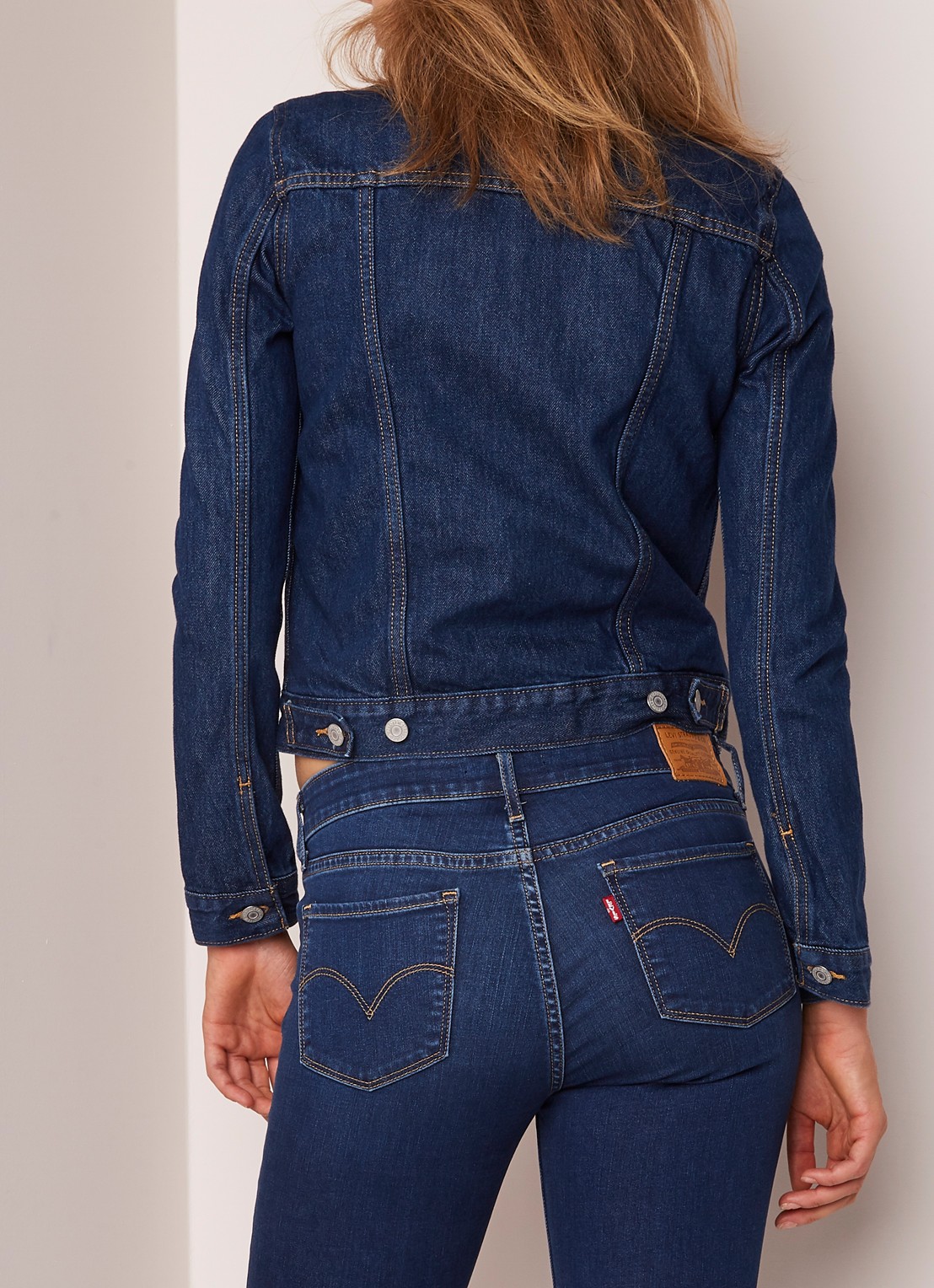 Levi's Original Trucker spijkerjas met steekzakken - achterkant 3 indigo